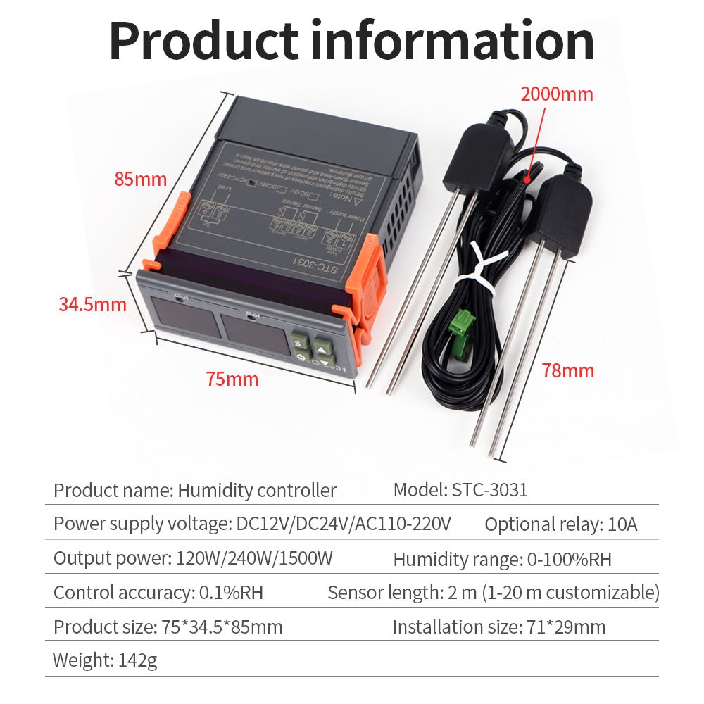 STC-3029 / 3030 / 3031 Moistur - đánh giá và giá Plant Monitor